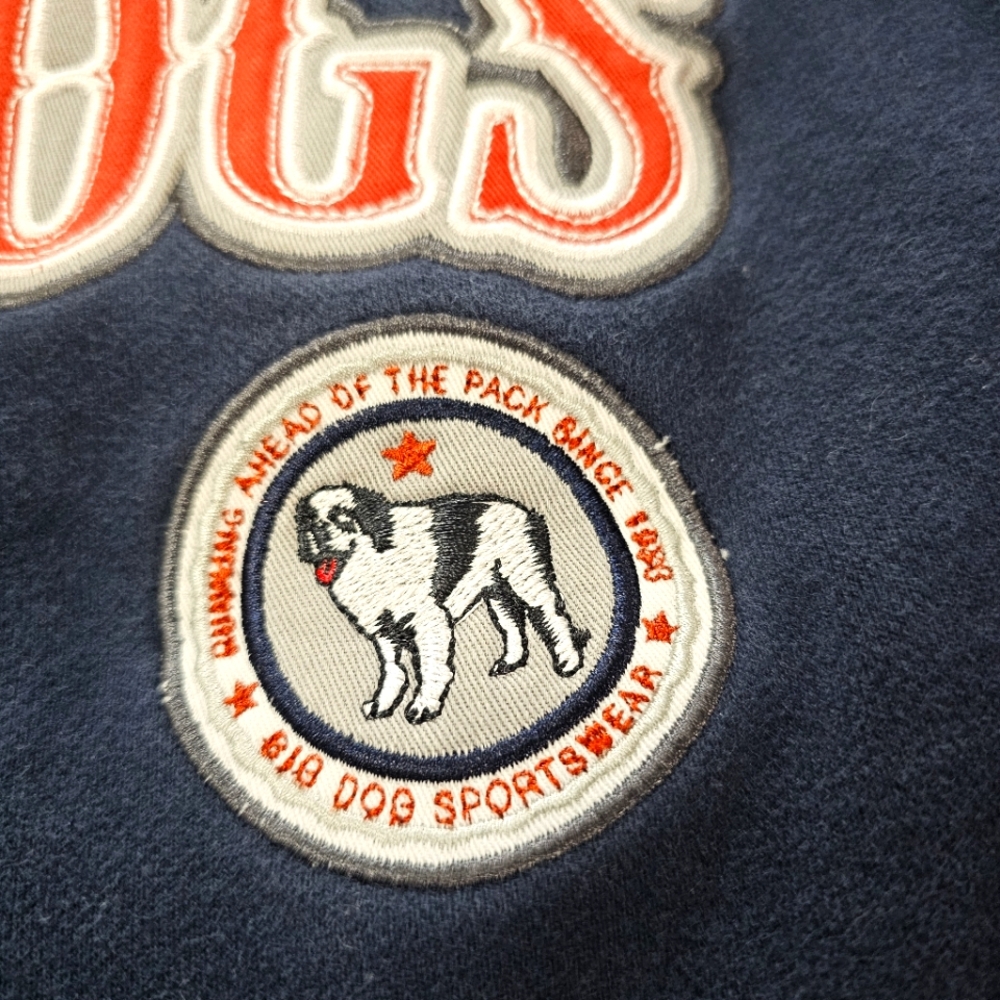 Big Dogs Fleece Varsity Jacket Mens Size Xlarge Vintage Oversized - Picture 2 of 8